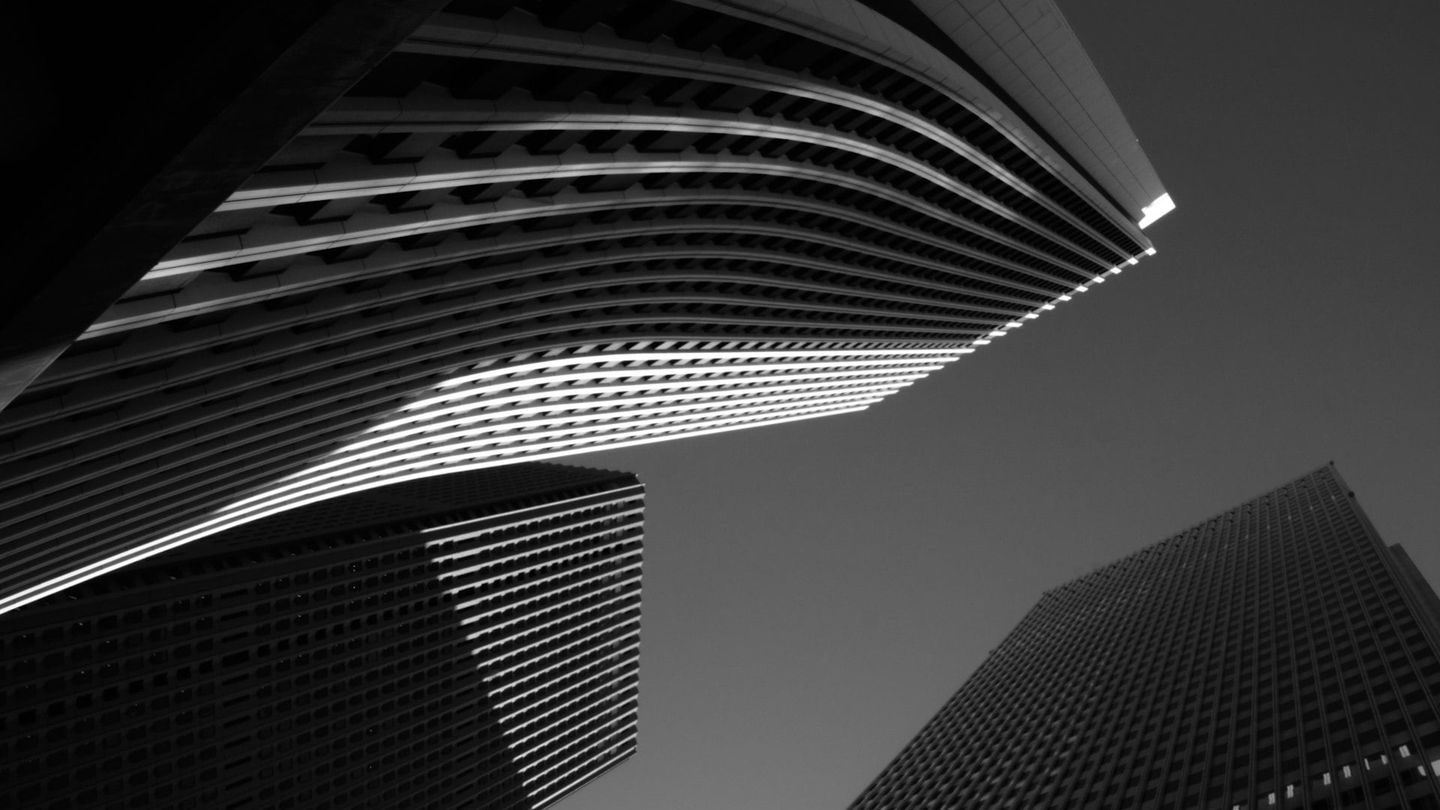 Modern skyscraper under bright daylight
