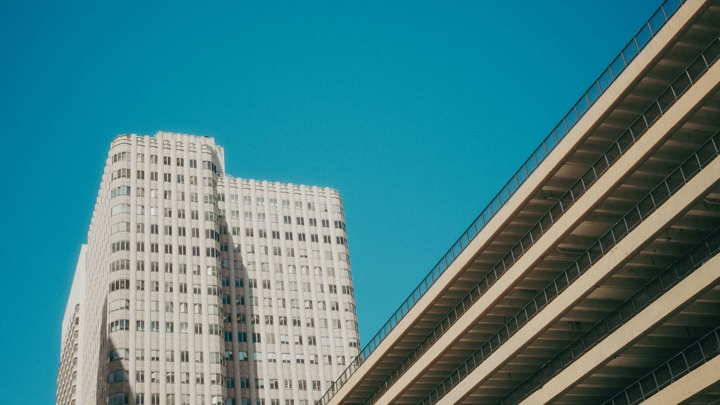 Bright modern office building exterior