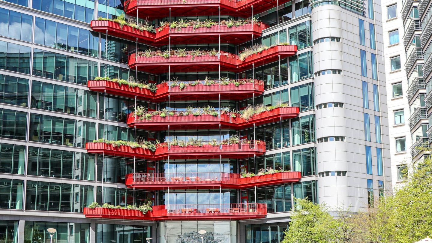 Bright modern office building exterior