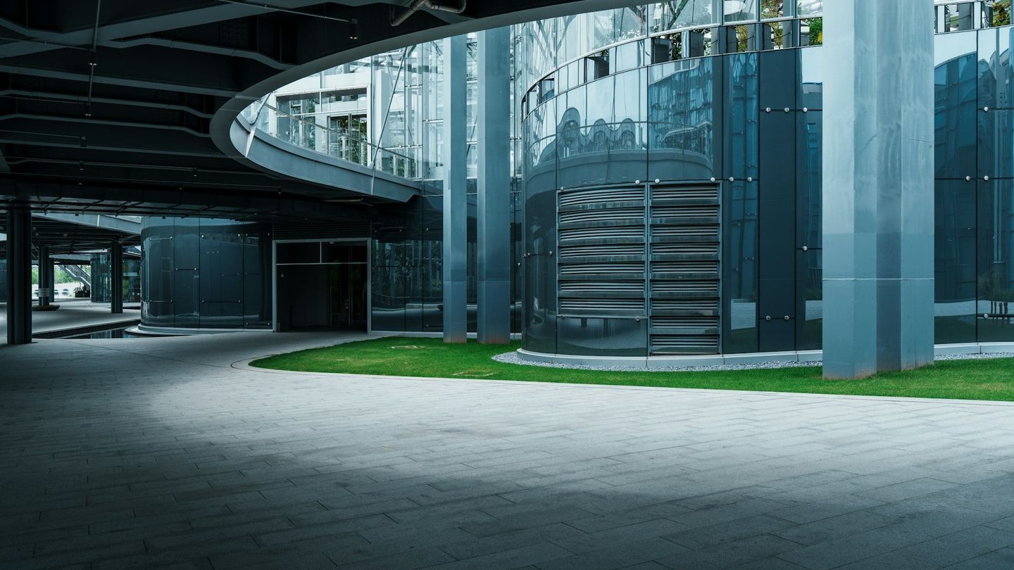 Bright modern office building exterior