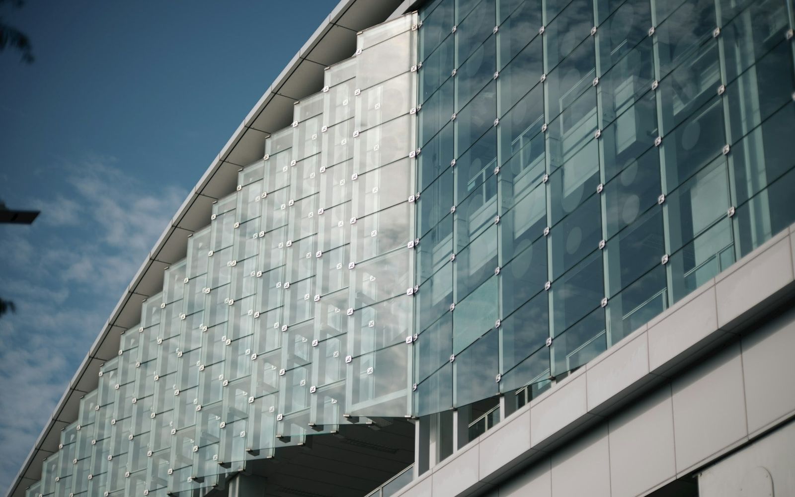 Contemporary office building under blue sky