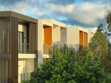 Striking modular building in daylight