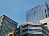 Modern office building with clear sky