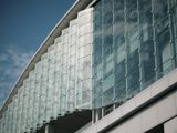 Contemporary office building under blue sky