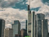 Modern skyscrapers in a financial district