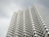Modern skyscraper reflecting sunlight