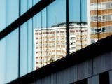 Contemporary office building with blue sky