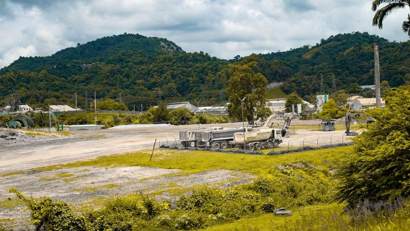Scenic view of a gold mine in Ghana
