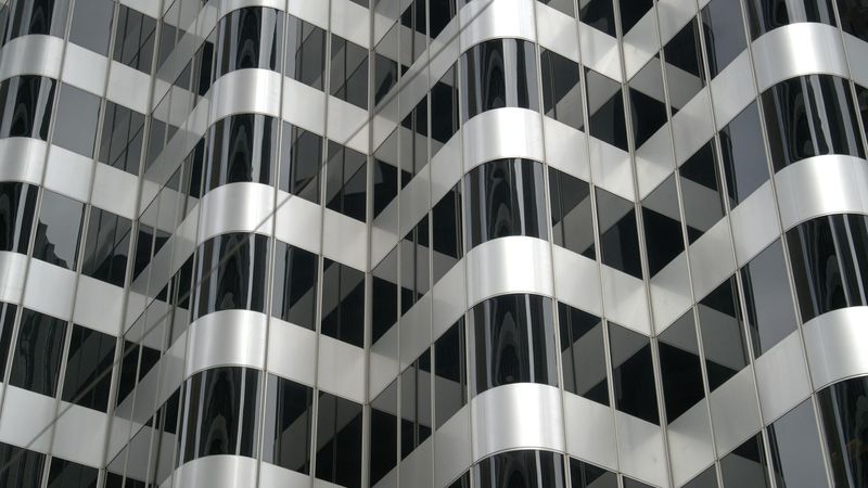 Modern skyscraper under bright daylight