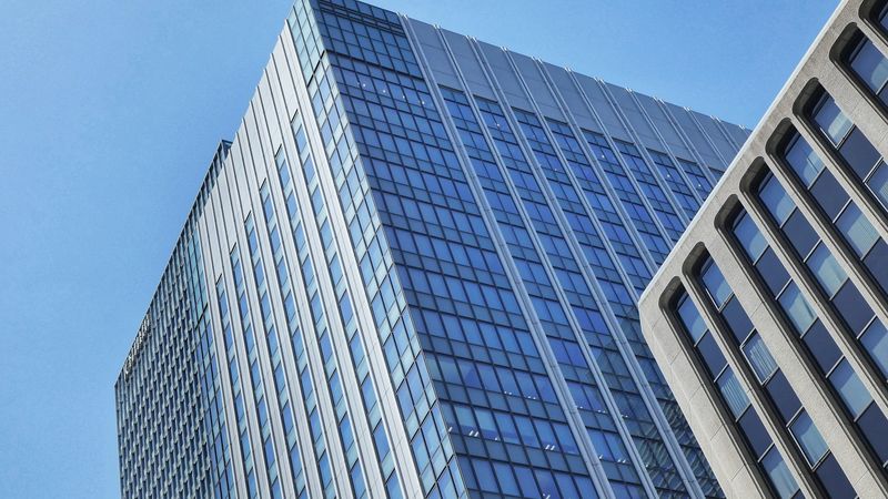 Bright modern office building exterior
