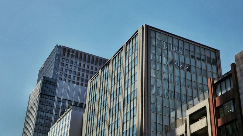 Bright modern office building exterior