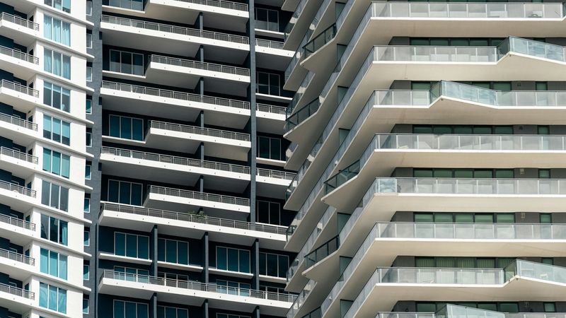 Modern skyscraper under bright daylight