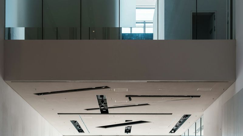 Contemporary office building under sunlight