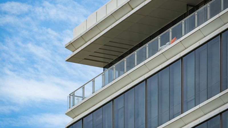 Bright modern office building exterior