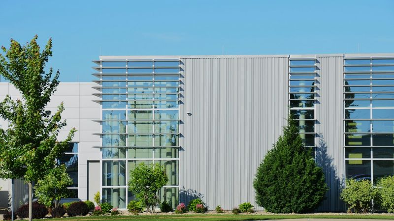Bright modern office building exterior